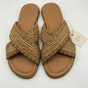 NWT Fabio Maggenti Tan Leather Sandals SZ 9M Italy